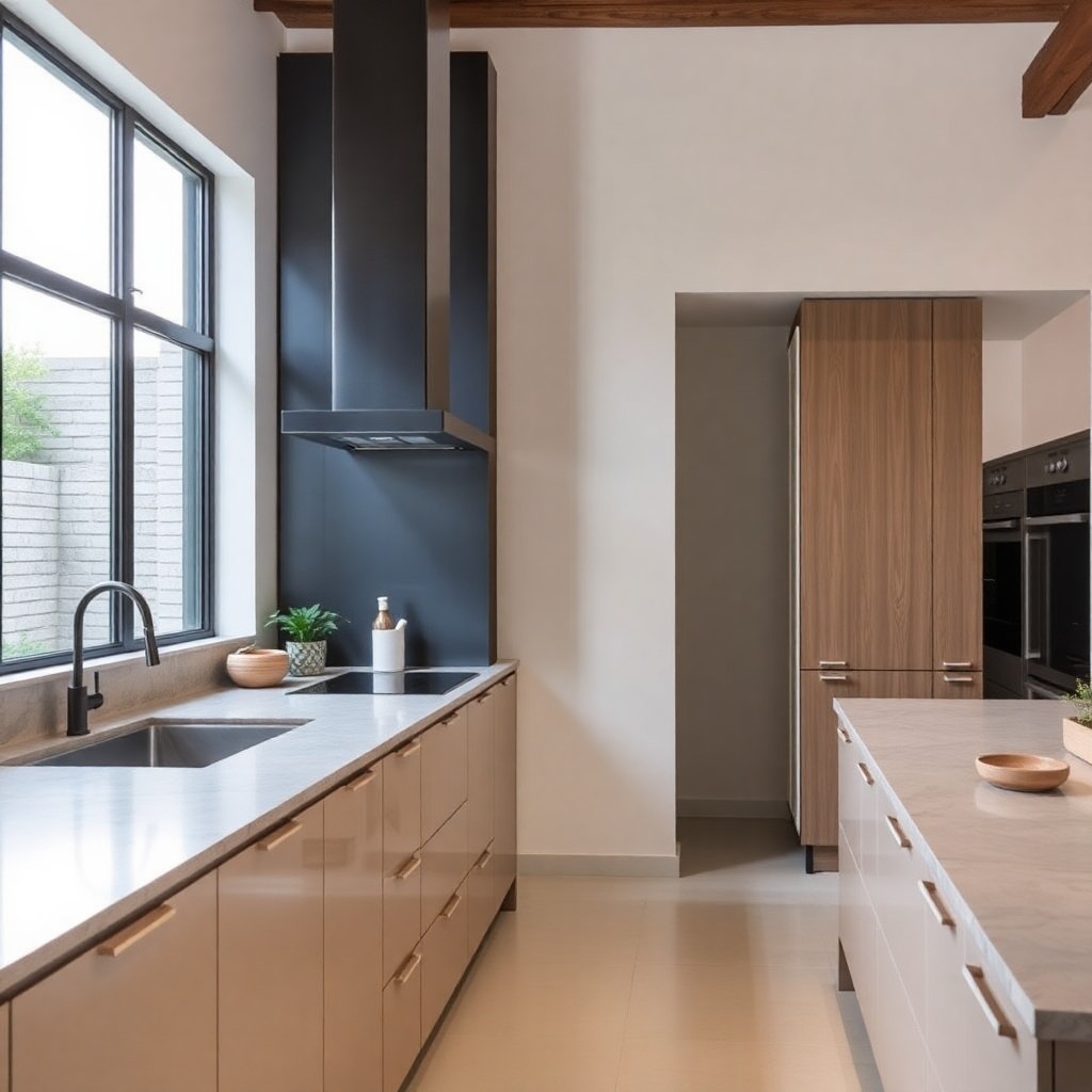 Cocina moderna con tendencias de diseño 2025